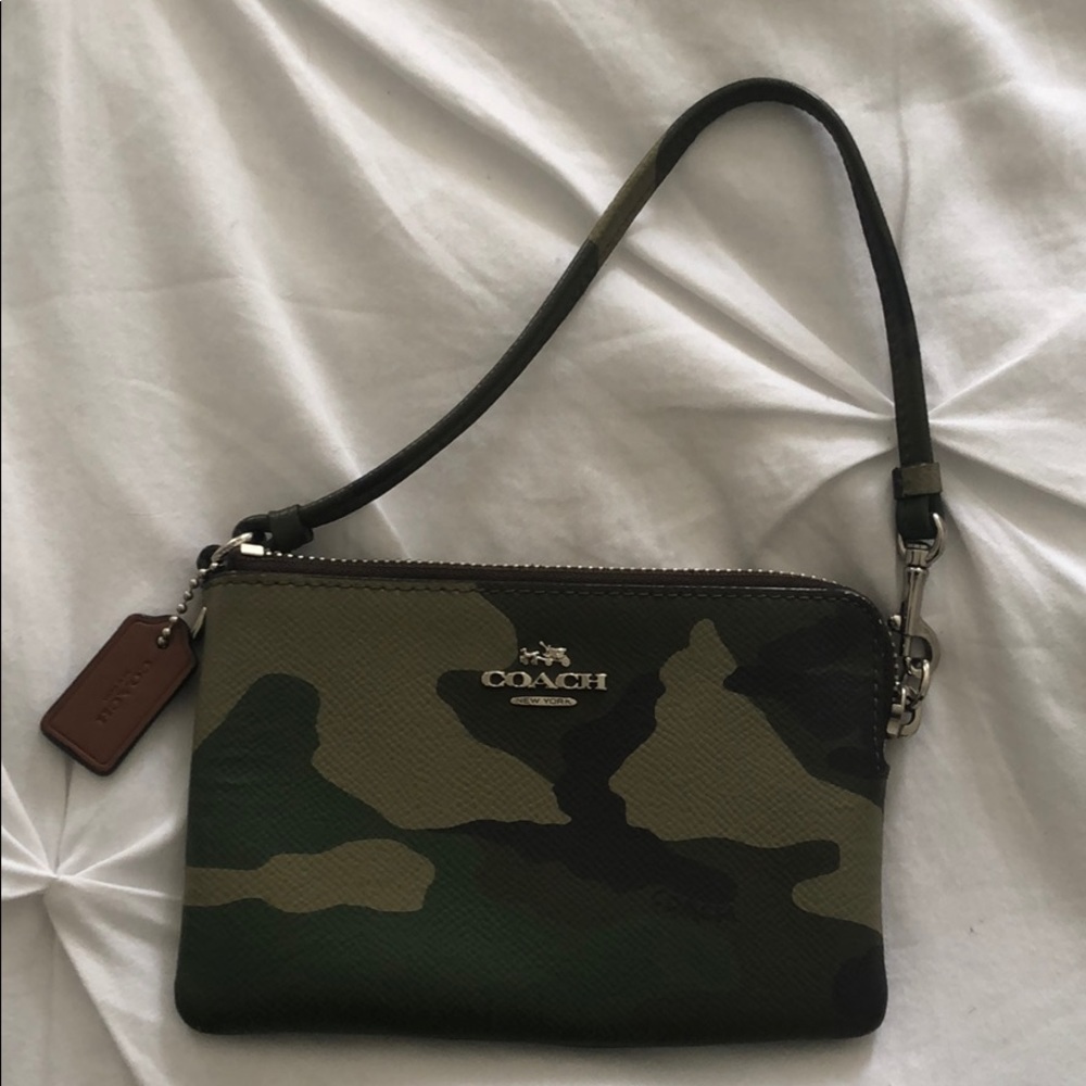 Coach Camo Wristlet Purse